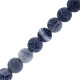 Natural stone beads 6mm Agate crackle Black frosted